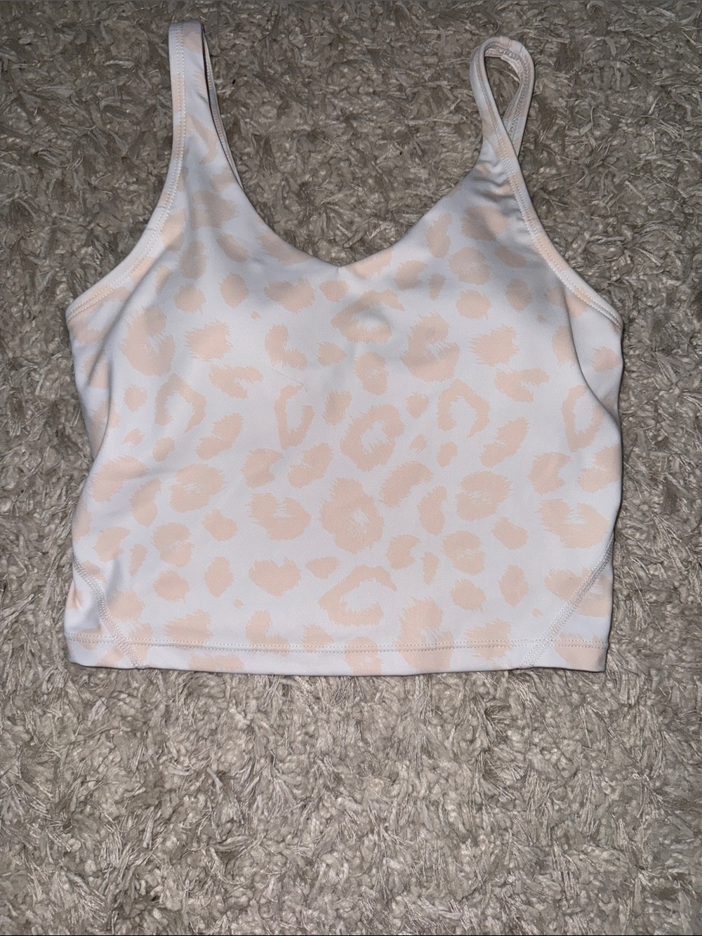 Peach Leopard Print Cropped Tank Top - Stylish Summer Layering